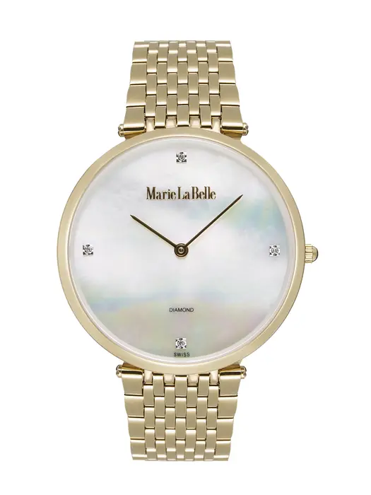 שעון יד לאישה מרי לה בל עם 4 יהלומים MLB.618.211.D