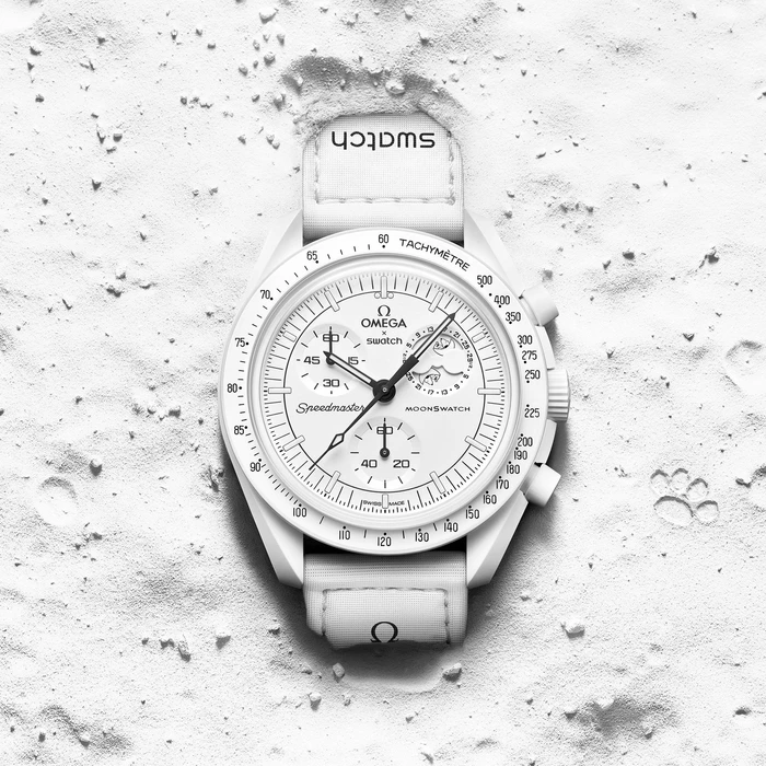 OMEGA X swatch MOONSWATCH MISSION TO THE MOONPHASE SO33W700 דגם סנופי